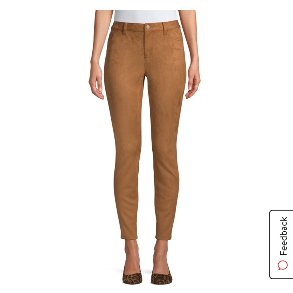 NWT Time & True Tan Faux Suede Pant Size Small